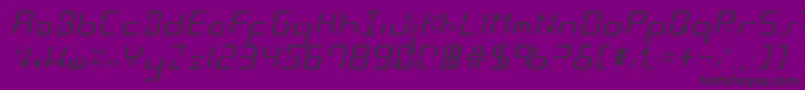 Ledsledexpandital Font – Black Fonts on Purple Background
