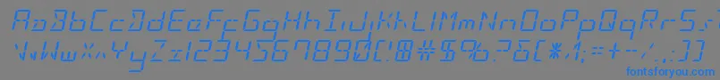 Ledsledexpandital Font – Blue Fonts on Gray Background