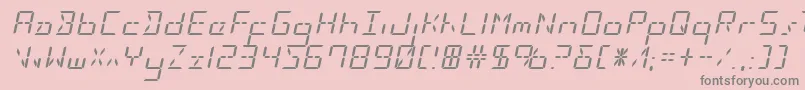 Ledsledexpandital Font – Gray Fonts on Pink Background