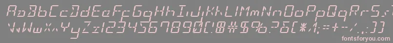 Ledsledexpandital Font – Pink Fonts on Gray Background