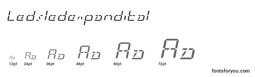 Ledsledexpandital Font Sizes