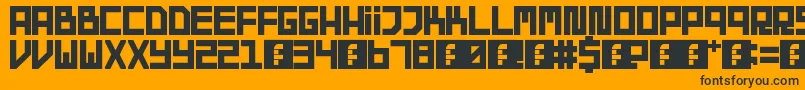 Czcionka Rust – czarne czcionki na pomarańczowym tle