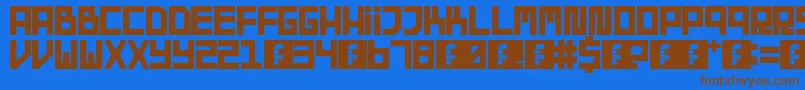 Rust Font – Brown Fonts on Blue Background