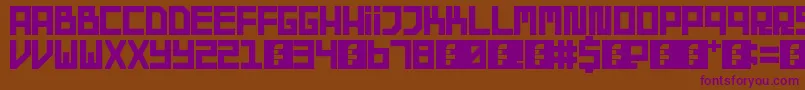 Rust Font – Purple Fonts on Brown Background