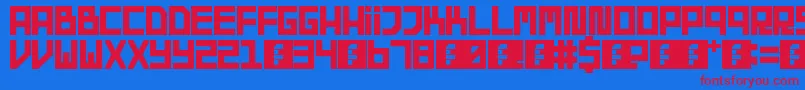 Rust Font – Red Fonts on Blue Background