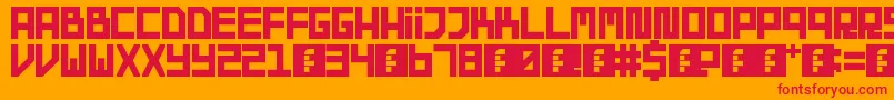 Rust Font – Red Fonts on Orange Background