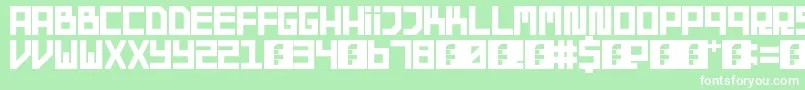 Rust Font – White Fonts on Green Background