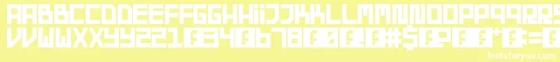 Rust Font – White Fonts on Yellow Background