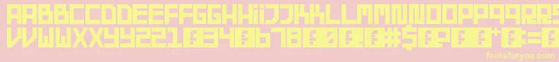Rust Font – Yellow Fonts on Pink Background