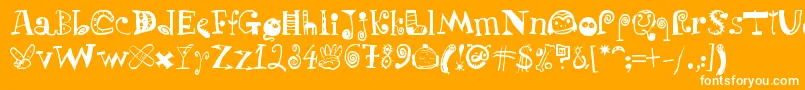 PuchakhonLight07 Font – White Fonts on Orange Background