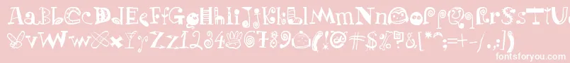 PuchakhonLight07 Font – White Fonts on Pink Background