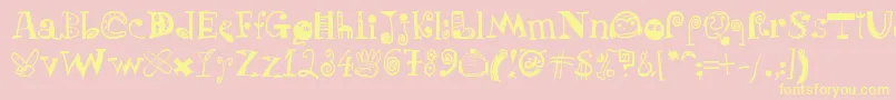 PuchakhonLight07 Font – Yellow Fonts on Pink Background