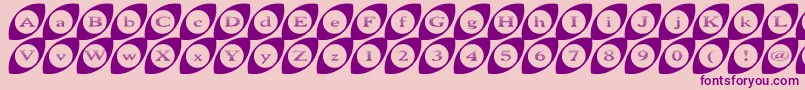 Wideeyed Font – Purple Fonts on Pink Background