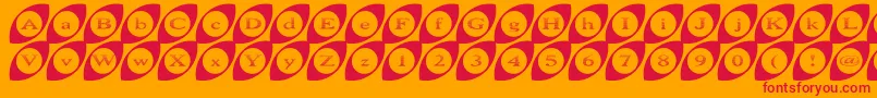Wideeyed Font – Red Fonts on Orange Background
