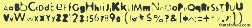 Adolescence Font – Black Fonts on Yellow Background