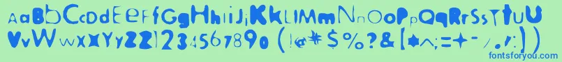 Adolescence Font – Blue Fonts on Green Background