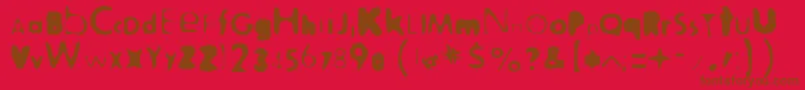 Adolescence Font – Brown Fonts on Red Background