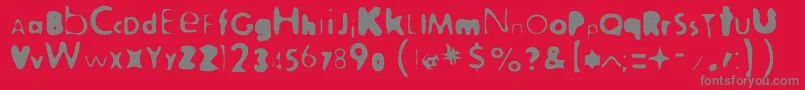 Adolescence Font – Gray Fonts on Red Background