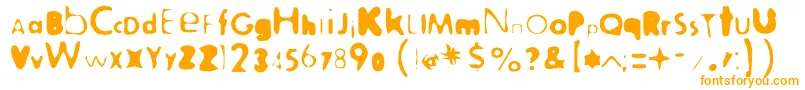 Więcej informacji o czcionce Adolescence Czcionka Adolescence – pomarańczowe czcionki na białym tle