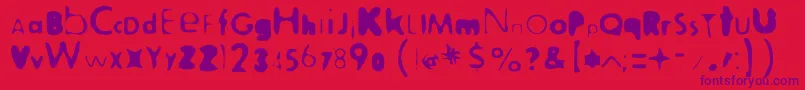 Adolescence Font – Purple Fonts on Red Background