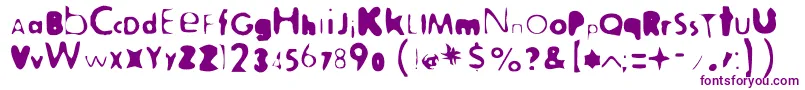 Adolescence Font – Purple Fonts on White Background