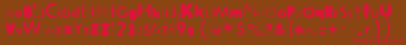 Adolescence Font – Red Fonts on Brown Background