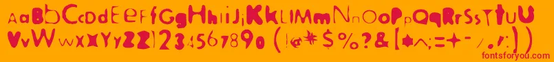Adolescence Font – Red Fonts on Orange Background