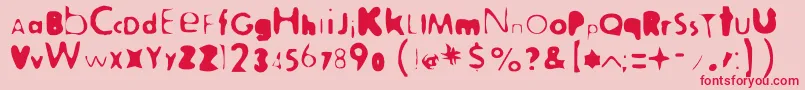 Adolescence Font – Red Fonts on Pink Background