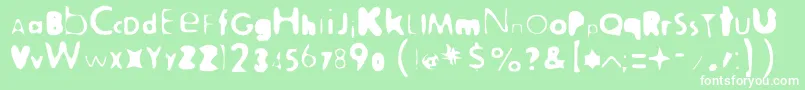 Adolescence Font – White Fonts on Green Background