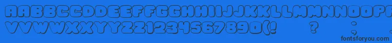 HesitationShadow Font – Black Fonts on Blue Background