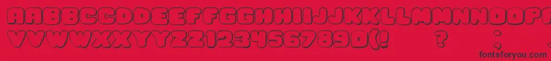 HesitationShadow Font – Black Fonts on Red Background