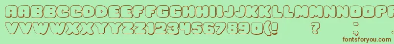 HesitationShadow Font – Brown Fonts on Green Background