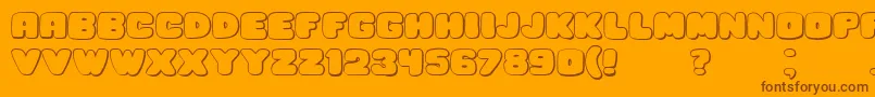 HesitationShadow Font – Brown Fonts on Orange Background
