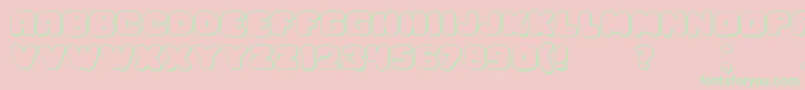 HesitationShadow Font – Green Fonts on Pink Background