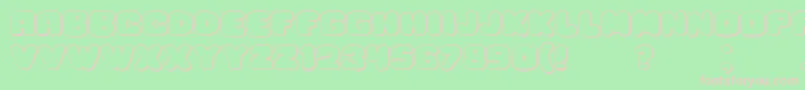 HesitationShadow Font – Pink Fonts on Green Background