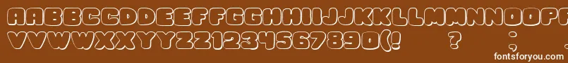 HesitationShadow Font – White Fonts on Brown Background