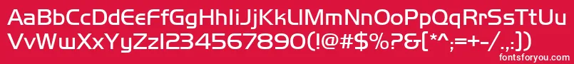 フォントHandgotl – 赤い背景に白い文字