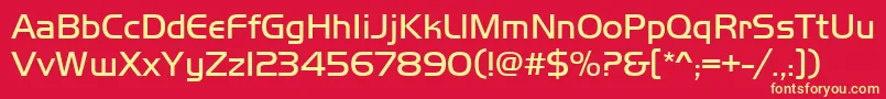 Handgotl Font – Yellow Fonts on Red Background