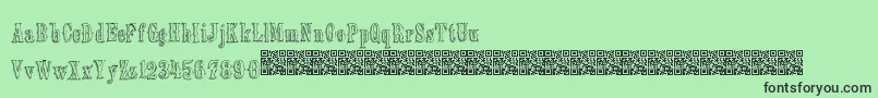 Oldebarnsby Font – Black Fonts on Green Background