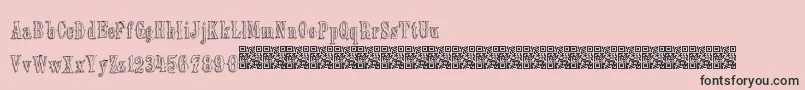 Oldebarnsby Font – Black Fonts on Pink Background