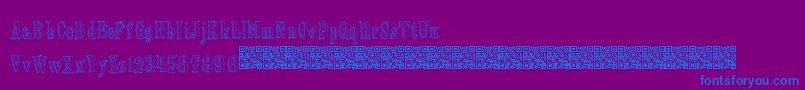 Fonte Oldebarnsby – fontes azuis em um fundo violeta