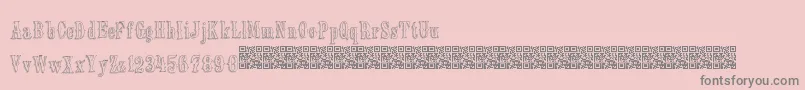 Oldebarnsby Font – Gray Fonts on Pink Background