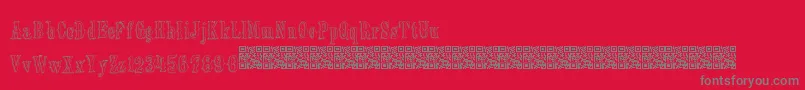 Oldebarnsby Font – Gray Fonts on Red Background