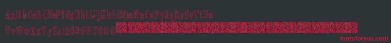 Oldebarnsby Font – Red Fonts on Black Background