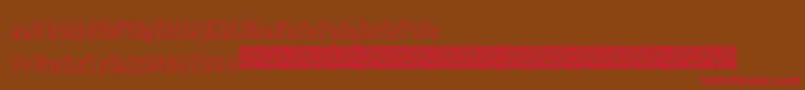 Oldebarnsby Font – Red Fonts on Brown Background