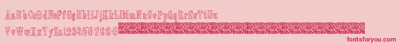 Oldebarnsby Font – Red Fonts on Pink Background