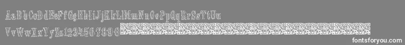 Oldebarnsby Font – White Fonts on Gray Background