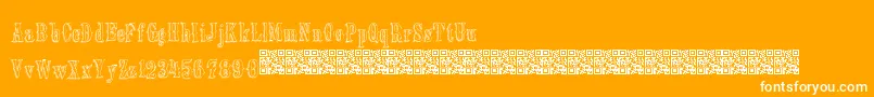Oldebarnsby Font – White Fonts on Orange Background