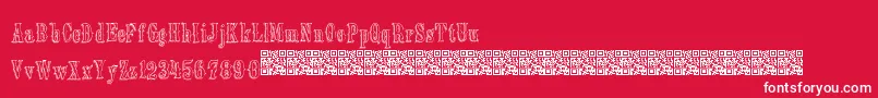 Oldebarnsby Font – White Fonts on Red Background