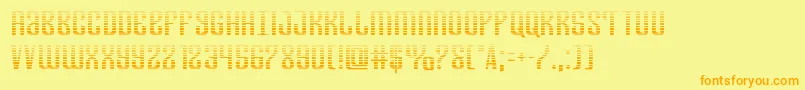 Departmenthgrad Font – Orange Fonts on Yellow Background